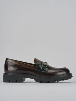 Mocassini tacco 2cm pelle testa