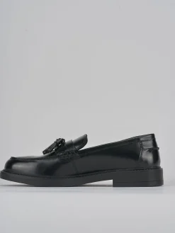 Mocassini tacco 1cm pelle nero