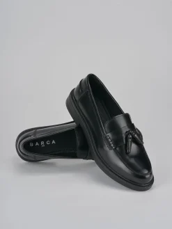 Mocassini tacco 1cm pelle nero