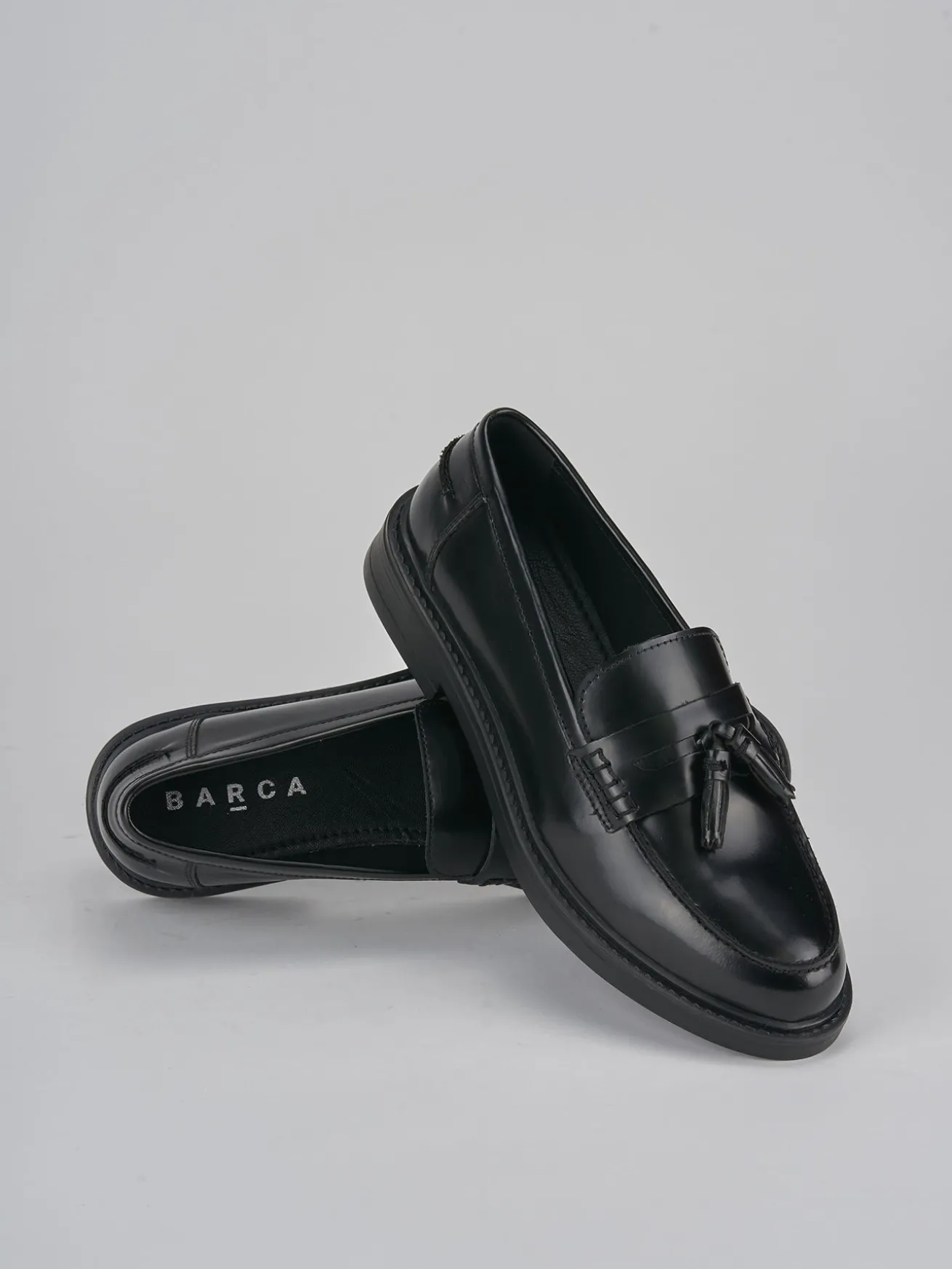 Mocassini tacco 1cm pelle nero