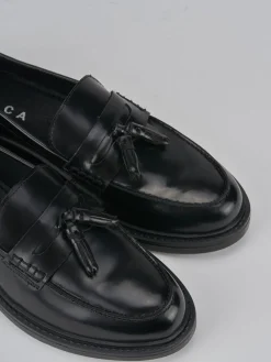 Mocassini tacco 1cm pelle nero