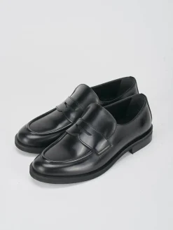 Mocassini tacco 2cm pelle nero