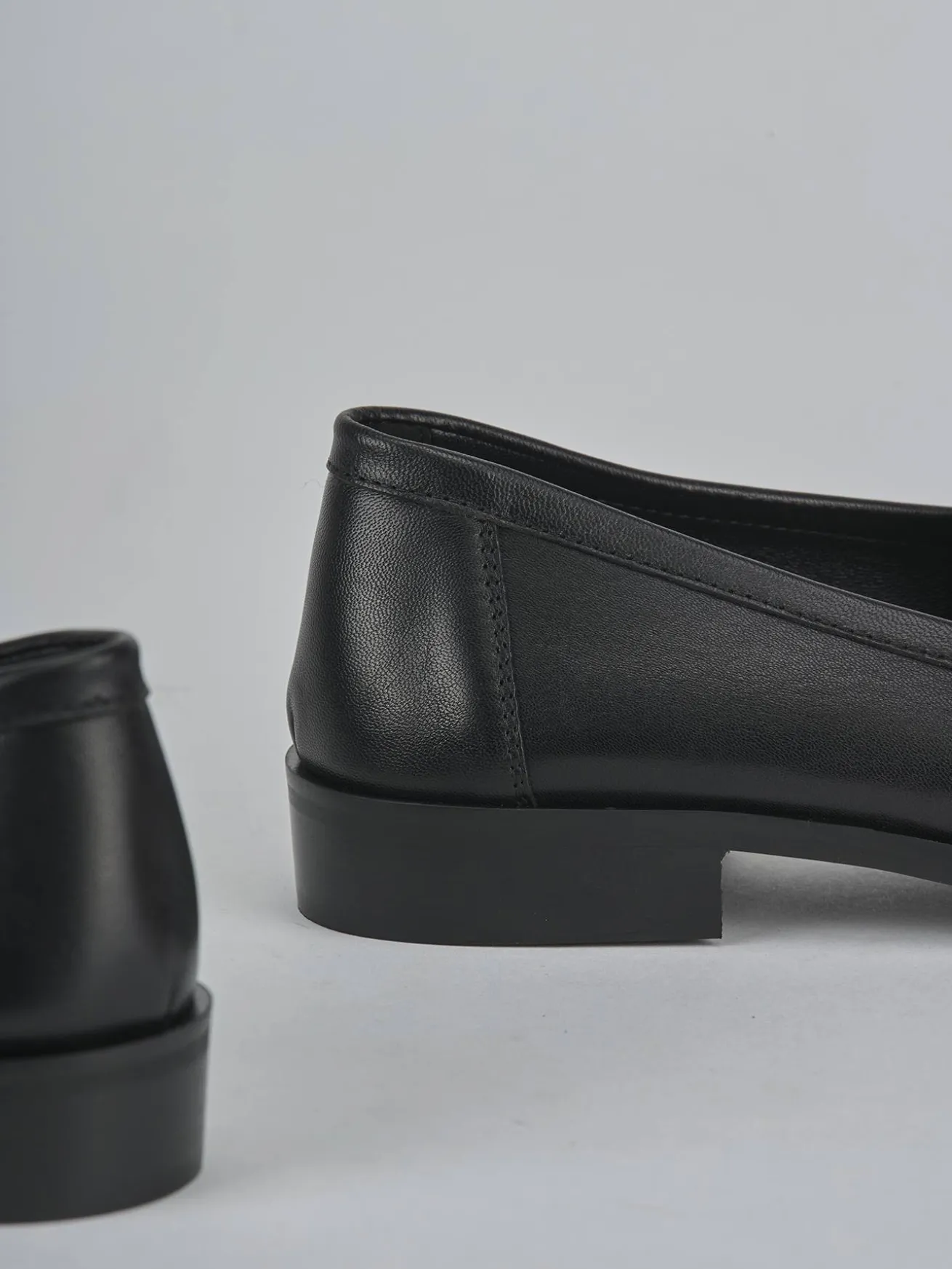 Mocassini tacco 1cm pelle nero