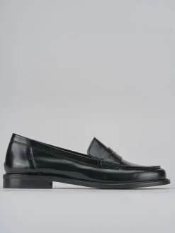 Mocassini tacco 2cm pelle nero