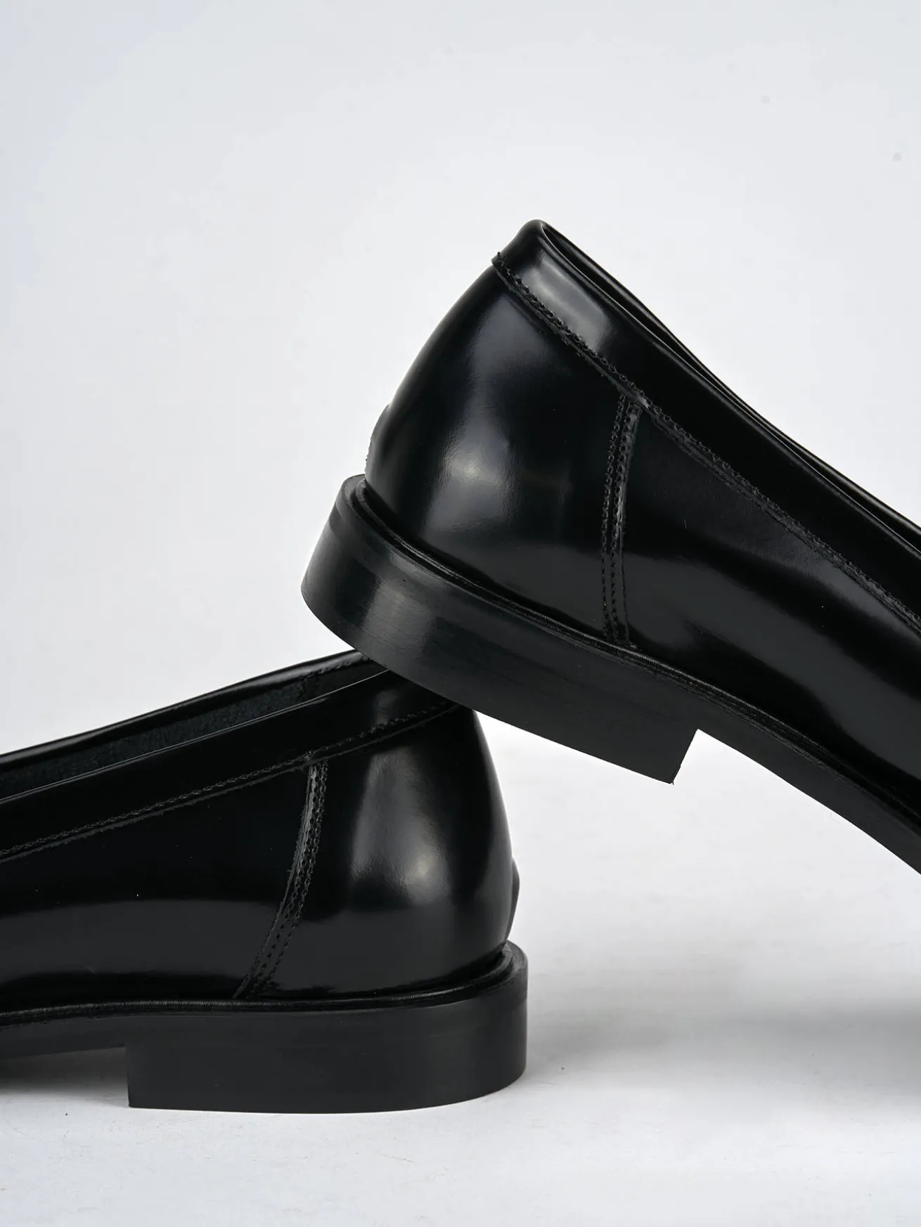 Mocassini tacco 2cm pelle nero