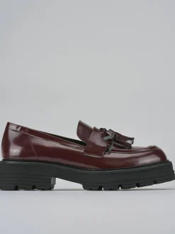 Mocassini tacco 2cm pelle bordo'