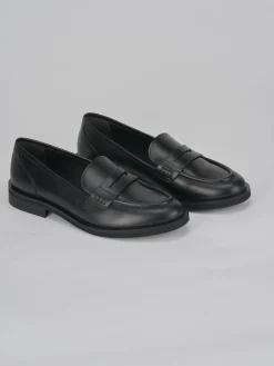 Mocassini tacco 2cm pelle nero