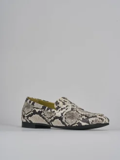 Mocassini tacco 1cm pelle multicolor