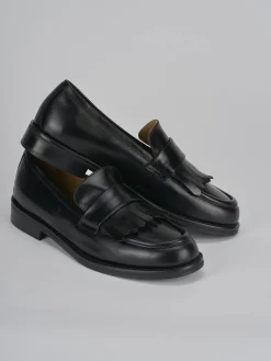 Mocassini tacco 2cm pelle nero