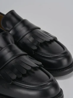 Mocassini tacco 2cm pelle nero