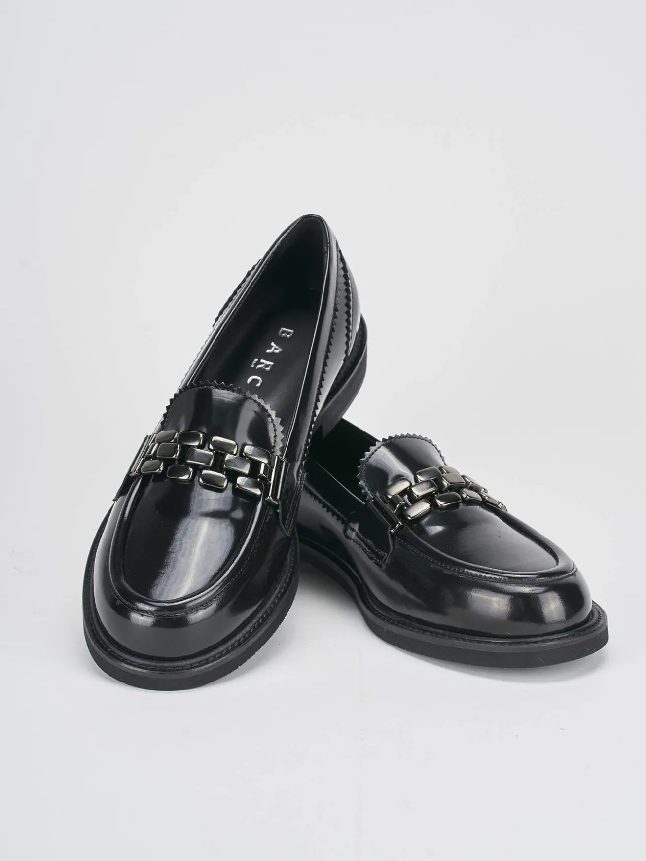 Mocassini tacco 2cm pelle nero