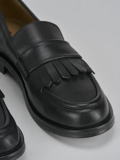 Mocassini tacco 2cm pelle nero