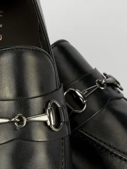 Mocassini tacco 1cm pelle nero