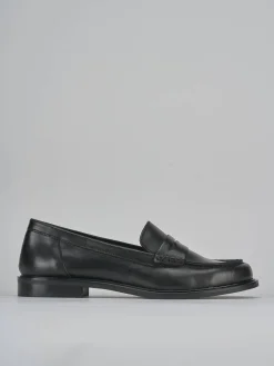 Mocassini tacco 1cm pelle nero