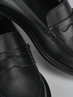 Mocassini tacco 1cm pelle nero