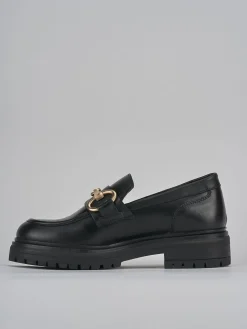 Mocassini tacco 1cm pelle nero