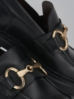 Mocassini tacco 1cm pelle nero