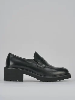 Mocassini tacco 5cm pelle nero