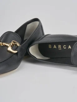 Mocassini tacco 1cm pelle nero