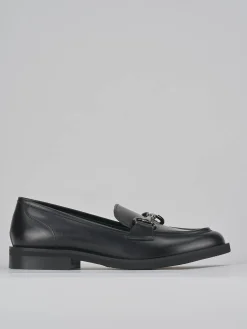 Mocassini tacco 2cm pelle nero