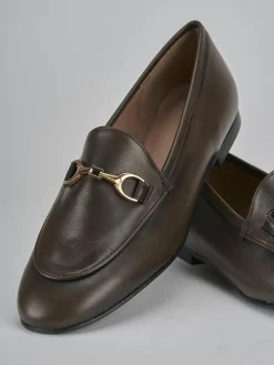 Mocassini tacco 1cm pelle testa