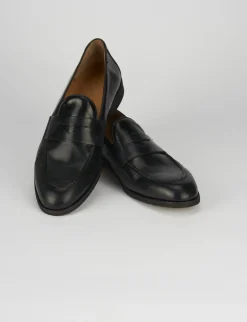 Mocassini tacco 2cm pelle nero