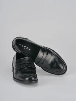 Mocassini tacco 1cm pelle nero