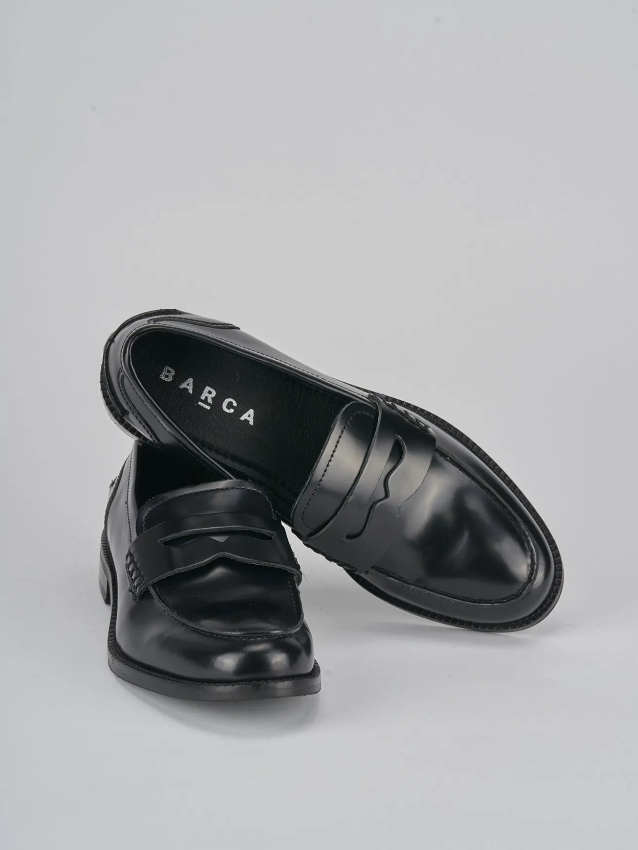 Mocassini tacco 1cm pelle nero