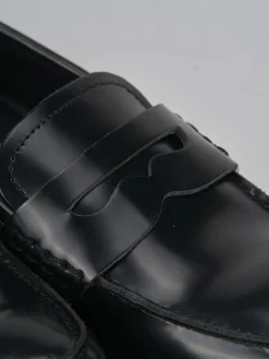 Mocassini tacco 1cm pelle nero