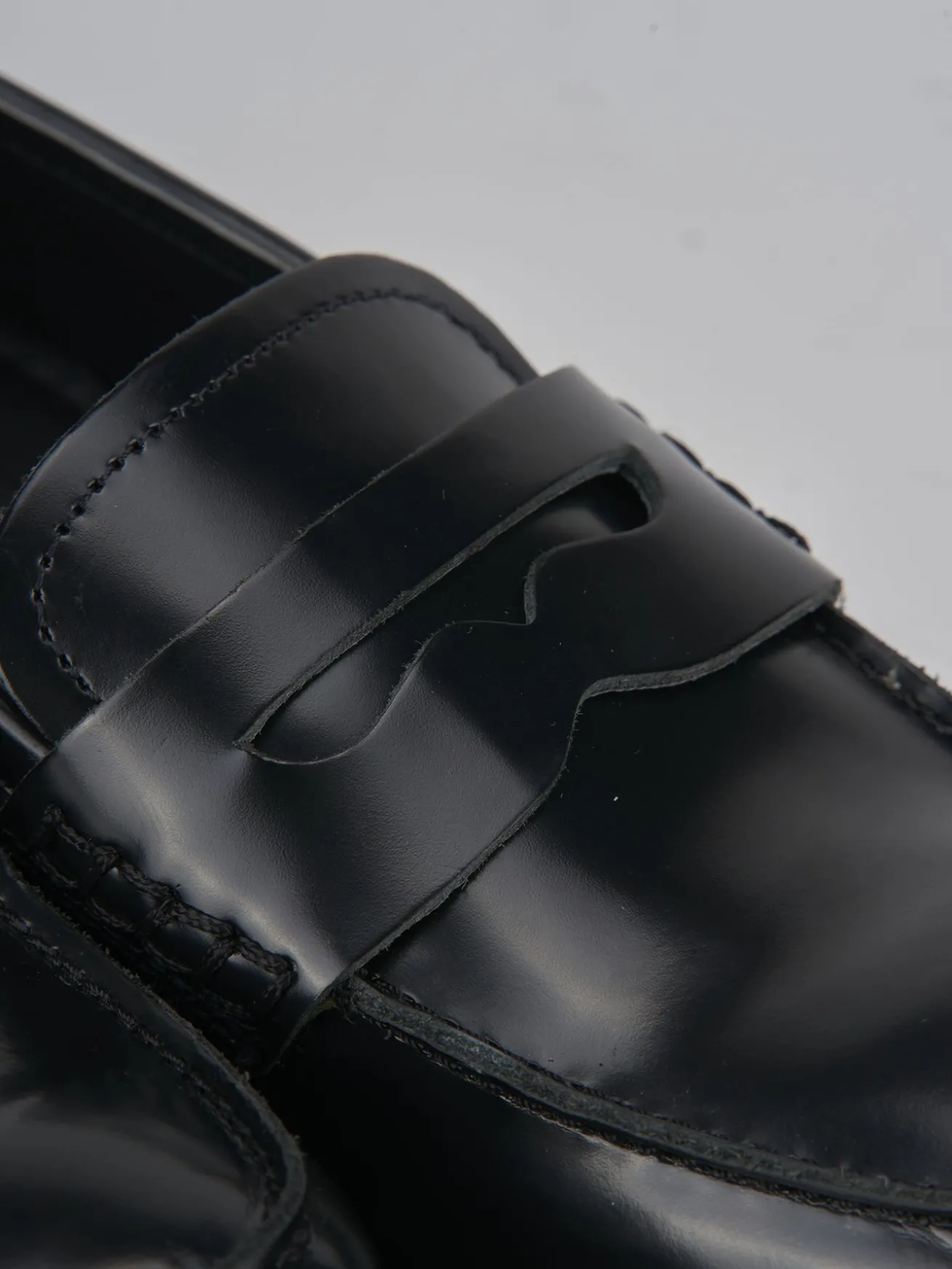 Mocassini tacco 1cm pelle nero