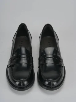 Mocassini tacco 2cm pelle nero