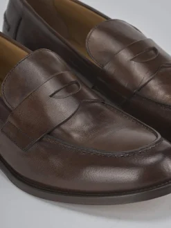 Mocassini tacco 1cm pelle testa