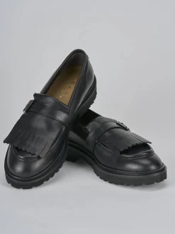 Mocassini tacco 2cm pelle nero