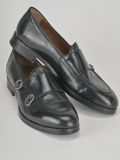 Mocassini tacco 3cm pelle nero