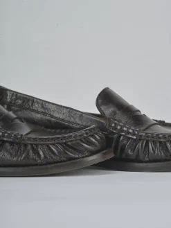 Mocassini tacco 1cm pelle testa