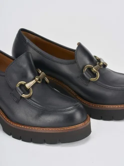 Mocassini tacco 6cm pelle nero