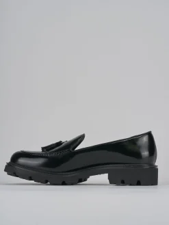 Mocassini tacco 2cm pelle nero