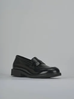 Mocassini tacco 2cm pelle nero