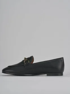 Mocassini tacco 1cm pelle nero