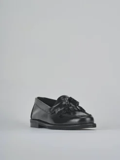 Mocassini tacco 1cm pelle nero