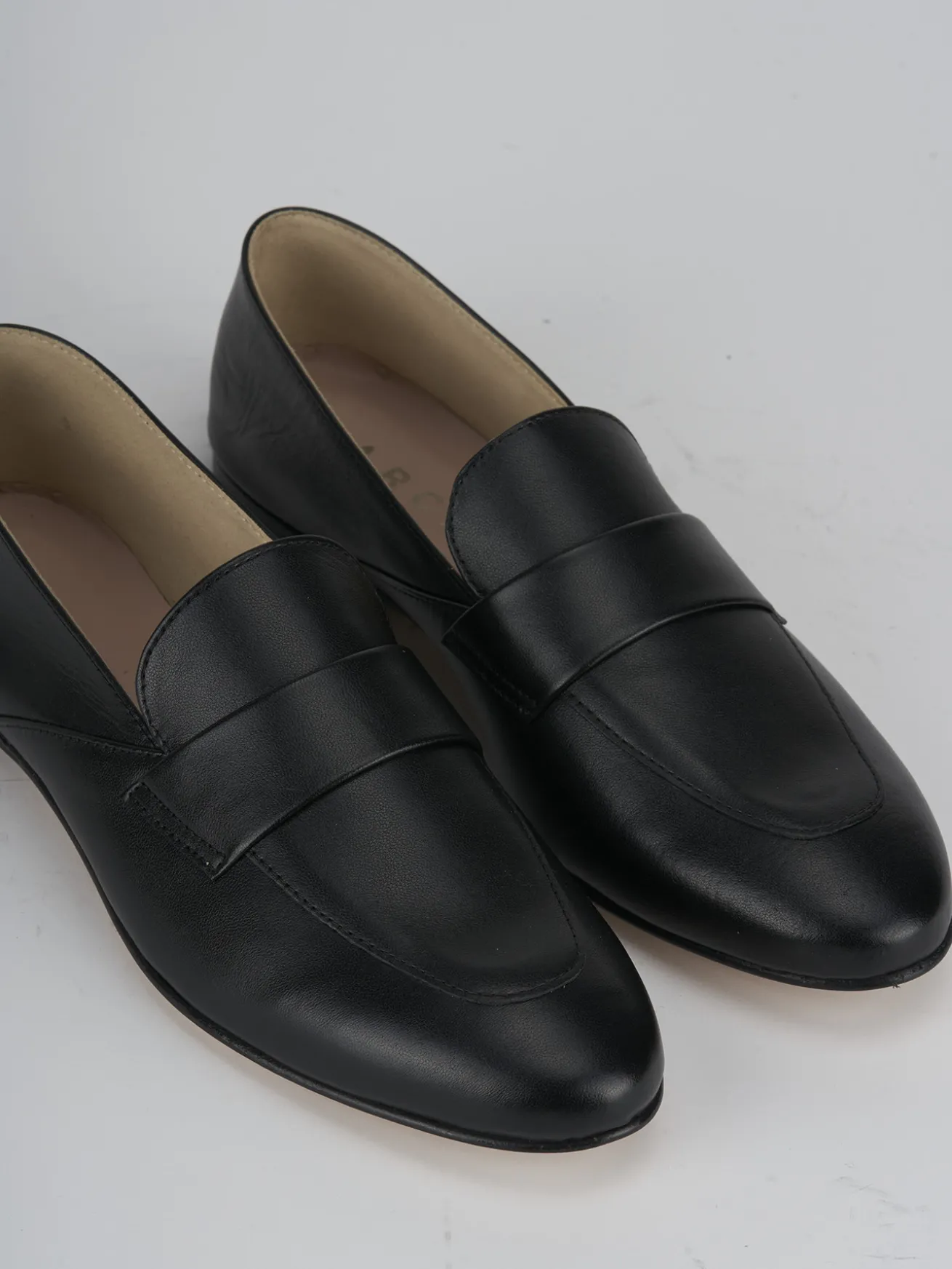 Mocassini tacco 1cm pelle nero