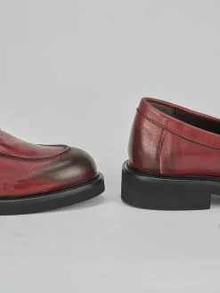 Mocassini tacco 2cm pelle bordo'