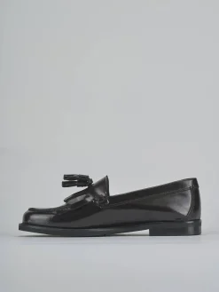 Mocassini tacco 1cm pelle bordo'