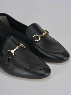 Mocassini tacco 1cm pelle nero