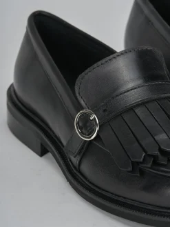 Mocassini tacco 1cm pelle nero