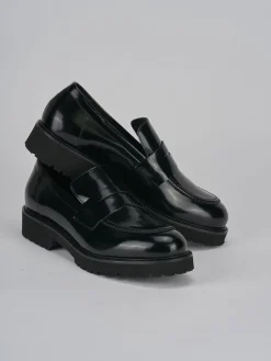 Mocassini tacco 2cm pelle nero