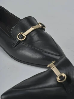 Mocassini tacco 2cm pelle nero