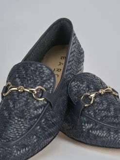 Mocassini tacco 1cm pelle blu