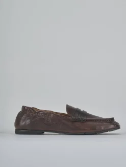 Mocassini tacco 2cm pelle testa