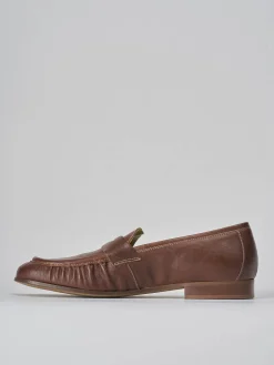 Mocassini tacco 1cm pelle testa